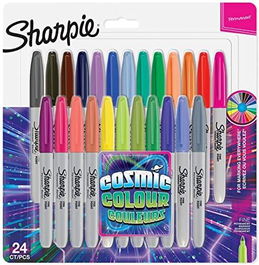 Sharpie Marcador Permanente Cosmic Fine Punta Redonda 0.9 mm C-Surtidos Blister 24 Ud