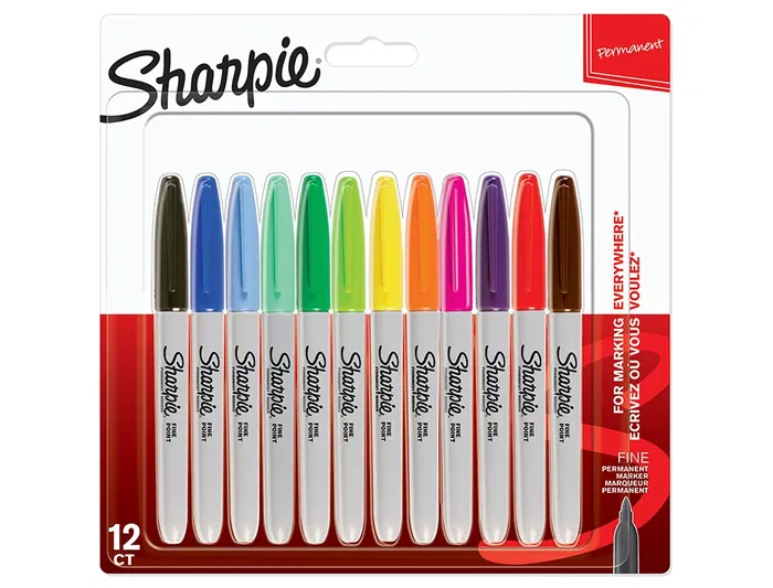 Sharpie Rotulador Permanente Fino Blister 12 Unidades Colores Surtidos