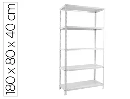 Simonrack Estanteria Kits Advantage Mini 5/400 Blanca Metálica 5 Estantes 75kg/Estante 180x80x40 cm