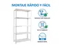 Simonrack Estanteria Kits Advantage Mini 5/400 Blanca Metálica 5 Estantes 75kg/Estante 180x80x40 cm