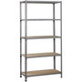 Simonrack Estantería Metálica Kit Maderclick Mini 5/400 Gris/Madera