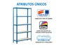 Simonrack Estantería Metálica Kit Simonclick Mini 5/400 Azul/Blanco 5 Estantes 180kg por Estante 180x80x40cm
