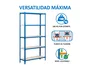 Simonrack Estantería Metálica Kit Simonclick Mini 5/400 Azul/Blanco 5 Estantes 180kg por Estante 180x80x40cm