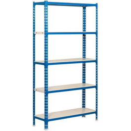 Simonrack Estantería Metálica Simonclick Mini 5-400, 5 Baldas, 180 kg, 180x80x40 cm, Azul-Blanco