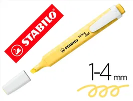 Stabilo Rotulador Fluorescente Swing Cool Pastel Amarillo Cremoso Trazo 2-5mm