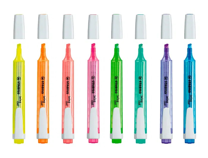 Stabilo Marcador Fluorescente Swing Cool Amarillo Tamaño Bolsillo Punta Biselada 2-5mm