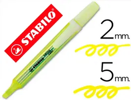 Stabilo Marcador Fluorescente Swing Cool Amarillo Tamaño Bolsillo Punta Biselada 2-5mm