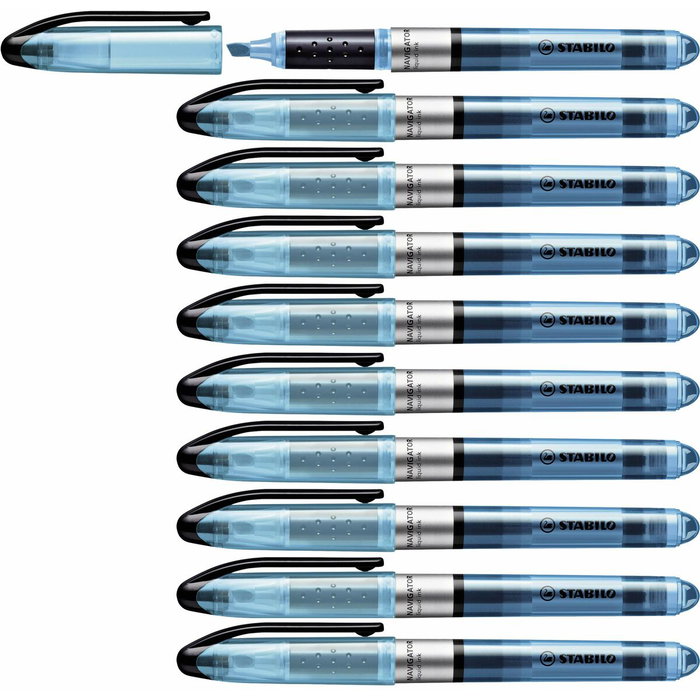 Stabilo Navigator Marcador Fluorescente Azul Caja de 10 Unidades Stabilo Navigator Marcador Fluorescente Azul Caja de 10 Unidades