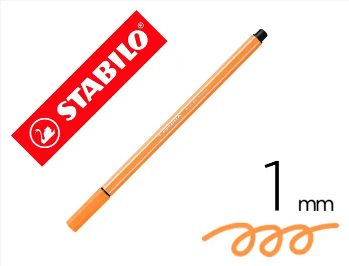 Stabilo Pen 68 Rotulador Naranja Fluorescente 1 mm (10 unidades)