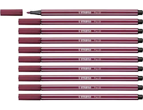 Stabilo Pen 68 Púrpura 1 mm Caja de 10 unidades Stabilo Pen 68 Púrpura 1 mm Caja de 10 unidades