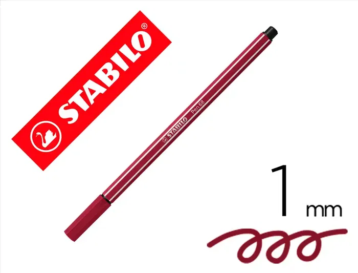 Stabilo Rotulador Pen 68 Acuarelable Purpura Punta Gruesa 1mm Stabilo Rotulador Pen 68 Acuarelable Purpura Punta Gruesa 1mm