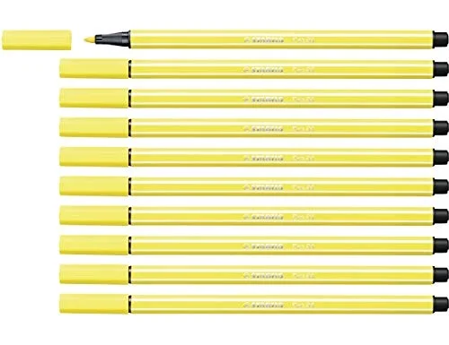 Stabilo Pen 68 Amarillo Limón 1,0 mm (Pack de 10 unidades)