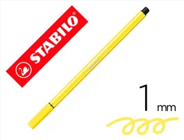 Stabilo Rotulador Pen 68 Acuarelable Amarillo Limón Punta Gruesa 1mm
