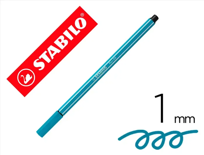 Stabilo Rotulador Pen 68 Azul Cobalto, 10 Unidades