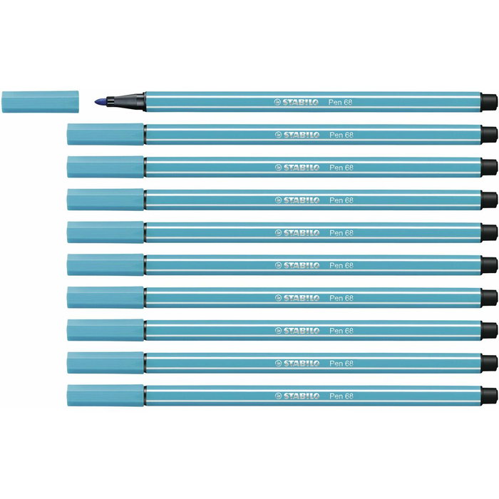 Stabilo Rotulador Pen 68 Azul Cobalto, 10 Unidades