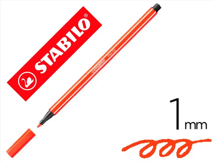 Stabilo Pen 68 Rotulador Bermellón 10 Unidades