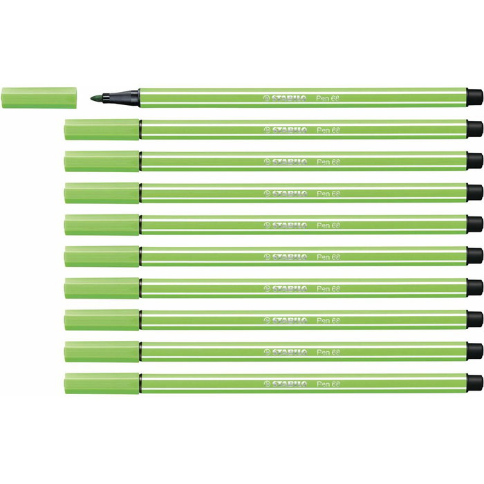 Stabilo Pen 68 Verde Hoja, Pack de 10 unidades Stabilo Pen 68 Verde Hoja, Pack de 10 unidades