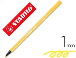 Stabilo Rotulador Pen 68 Acuarelable Amarillo Limón Punta Gruesa 1mm