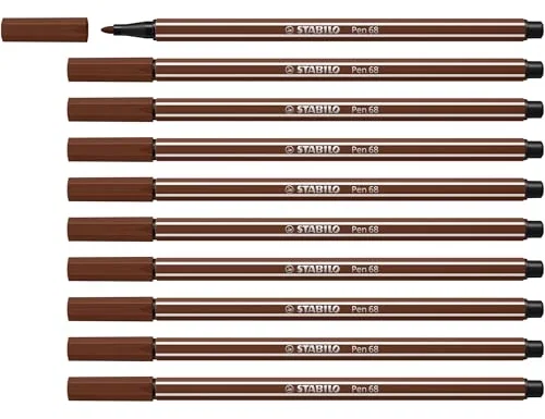 Stabilo Pen 68 Marrón 10 unidades