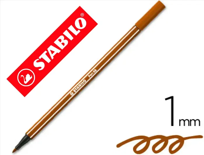 Stabilo Pen 68 Marrón 10 unidades