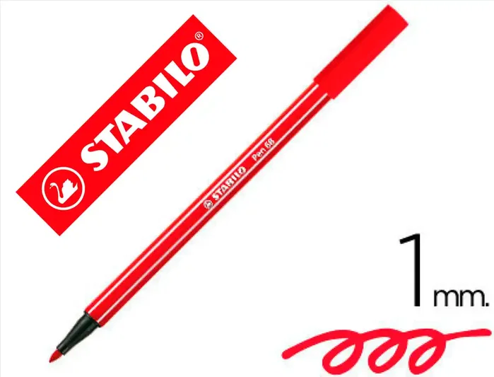 Stabilo Pen 68 Carmín 10 Unidades Stabilo Pen 68 Carmín 10 Unidades