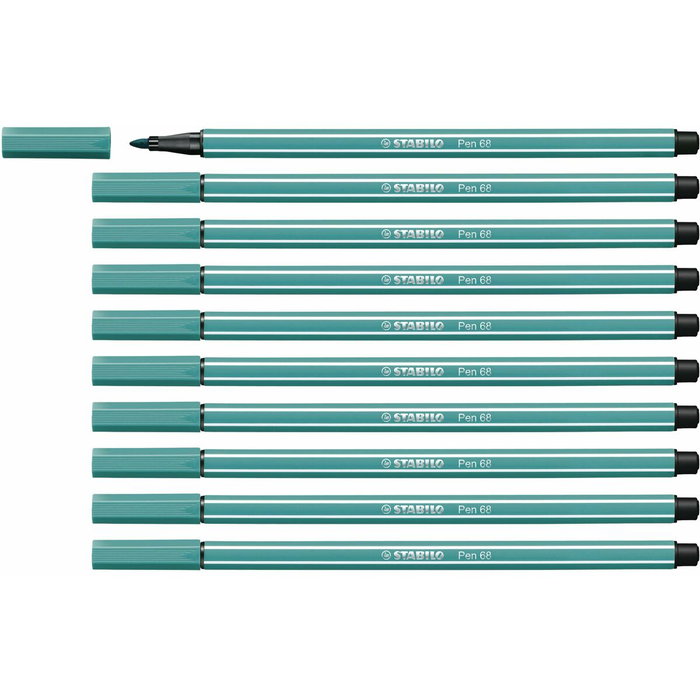 Stabilo Pen 68 Azul Turquesa 1 mm Caja de 10 unidades