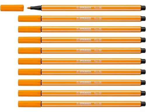 Stabilo Pen 68 Rotulador Naranja 10 Unidades
