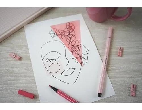 Stabilo Pen 68 Rosa, Pack de 10 unidades