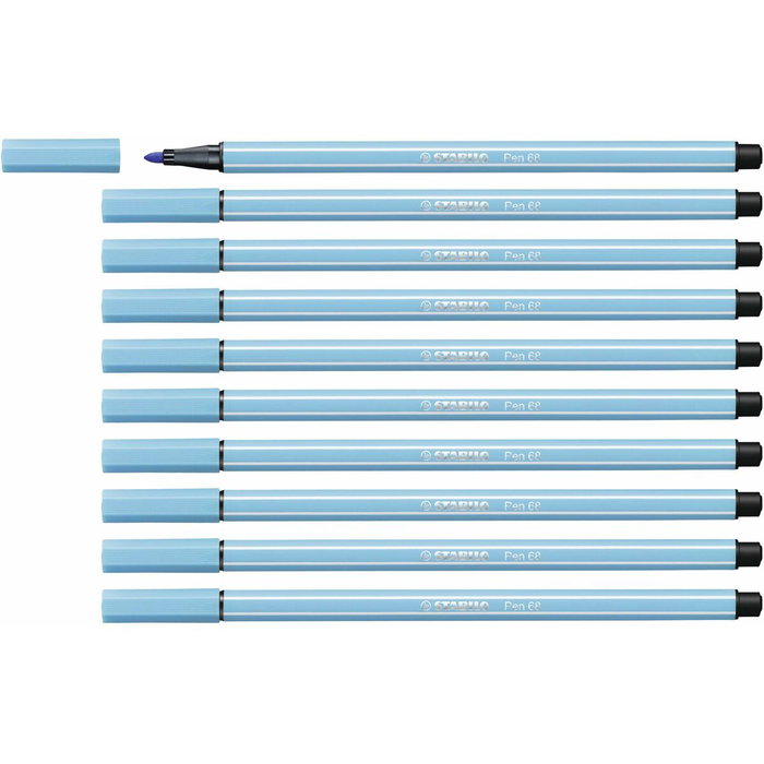 Stabilo Rotulador Pen 68 Azul Celeste, Pack de 10 unidades Stabilo Rotulador Pen 68 Azul Celeste, Pack de 10 unidades