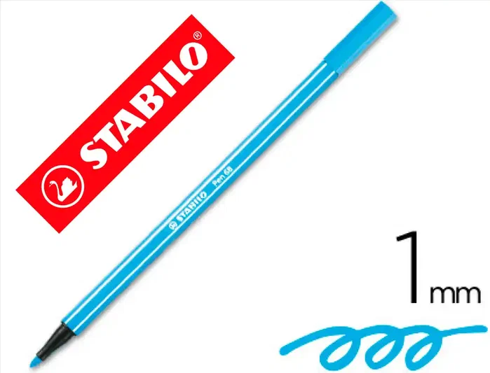 Stabilo Rotulador Pen 68 Azul Celeste, Pack de 10 unidades Stabilo Rotulador Pen 68 Azul Celeste, Pack de 10 unidades