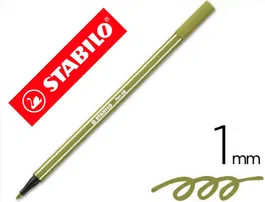 Stabilo Pen 68 Rotulador Acuarelable Verde Tierra Punta Gruesa 1mm
