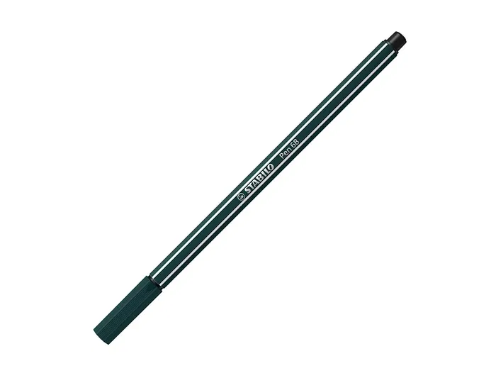 Stabilo Pen 68 Rotulador Acuarelable Verde Tierra Punta Gruesa 1mm