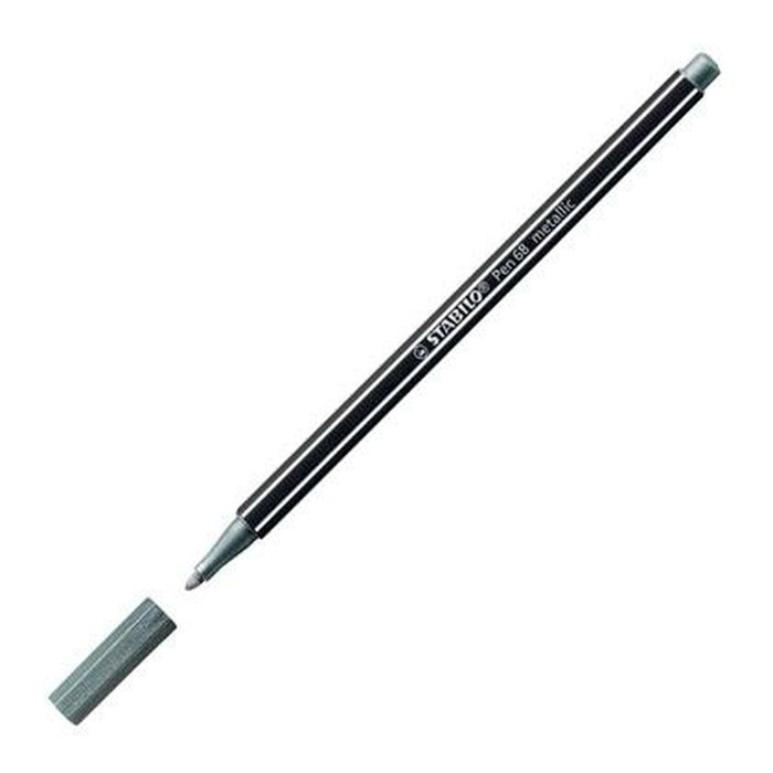 Stabilo Pen 68 Metallic Plata Caja de 10 Unidades Stabilo Pen 68 Metallic Plata Caja de 10 Unidades