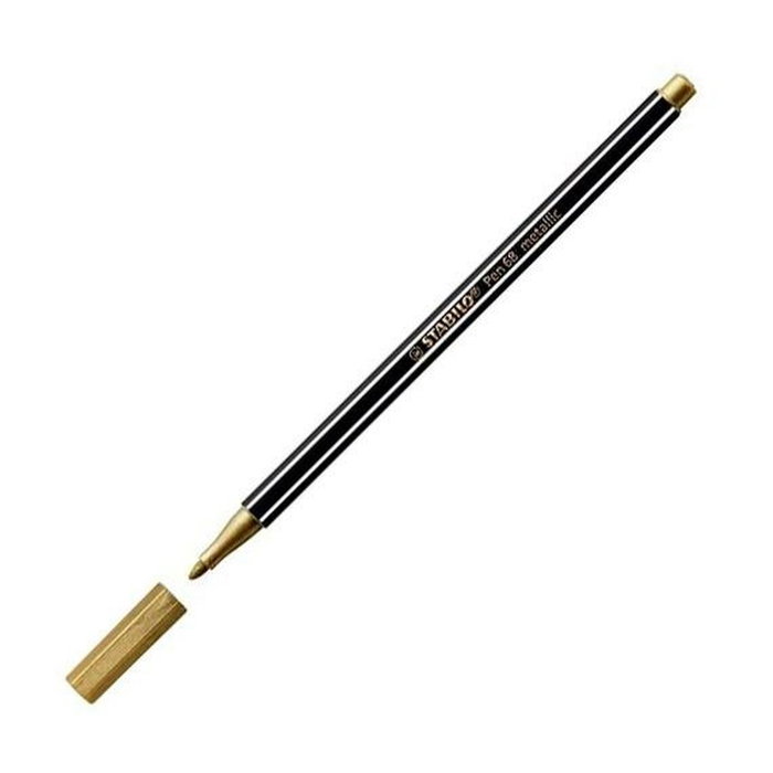 Stabilo Pen 68 Metallic Oro, Pack de 10 unidades Stabilo Pen 68 Metallic Oro, Pack de 10 unidades