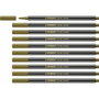 Stabilo Pen 68 Metallic Oro, Pack de 10 unidades