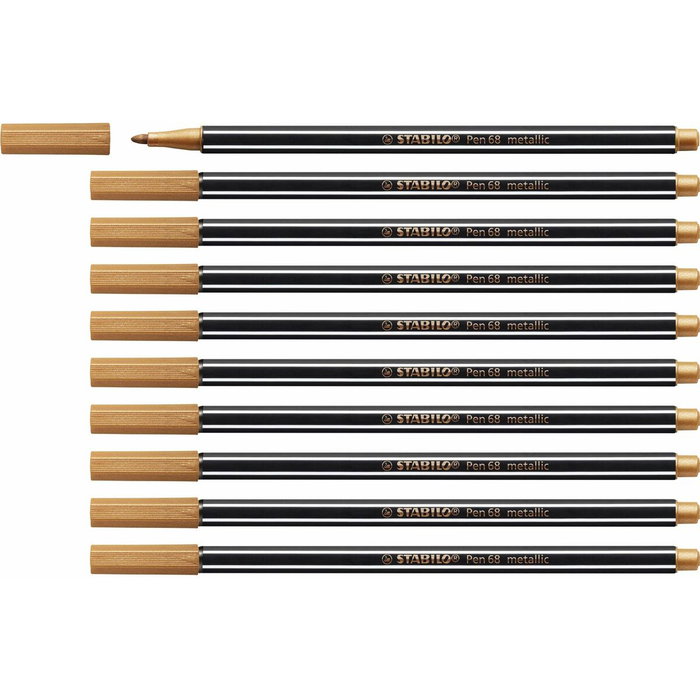 Stabilo Pen 68 Metallic Cobre Caja 10 UD