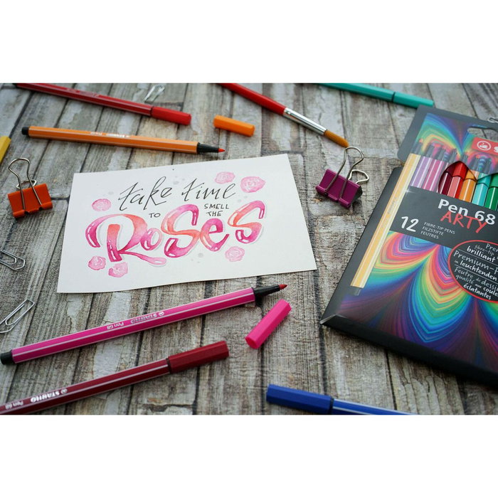 Stabilo Pen 68 ArtTy Surtido de Colores Intensos Estuche 12 UD