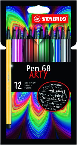 Stabilo Pen 68 ArtTy Surtido de Colores Intensos Estuche 12 UD