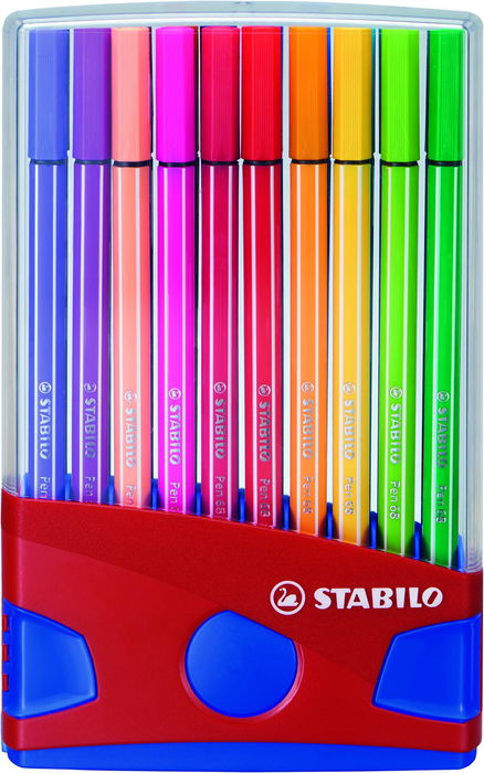 Stabilo Rotulador Pen 68 Colores Surtidos Estuche Parade Rojo 20 Ud Stabilo Rotulador Pen 68 Colores Surtidos Estuche Parade Rojo 20 Ud