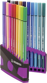 Stabilo Pen 68 Rotulador Colores Surtidos Estuche Parade Antracita-Rosa 20 Ud