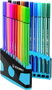 Stabilo Pen 68 Estuche de 20 Rotuladores Surtidos Antracita-Azul