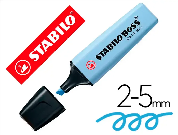 Stabilo Set de 10 Marcadores Fluorescentes Boss Original Azul Ventoso