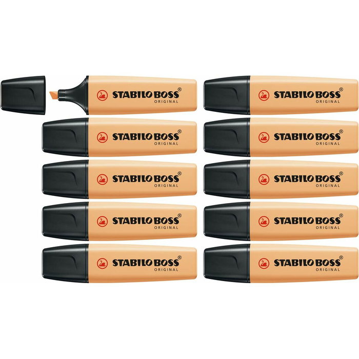 Stabilo Boss Original Naranja Pálido Set de 10 Marcadores Fluorescentes Pastel Stabilo Boss Original Naranja Pálido Set de 10 Marcadores Fluorescentes Pastel