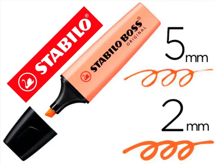 Stabilo STABILO BOSS ORIGINAL Melocotón Pastel (Set de 10) Marcadores Fluorescentes
