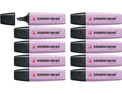 Stabilo Marcador Fluorescente Boss Original Violeta Pastel (Set de 10) inevitable