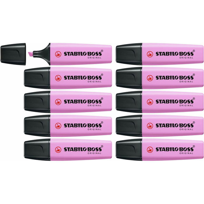 Stabilo Set de 10 Marcadores Fluorescentes Boss Original Fucsia Helado Stabilo Set de 10 Marcadores Fluorescentes Boss Original Fucsia Helado