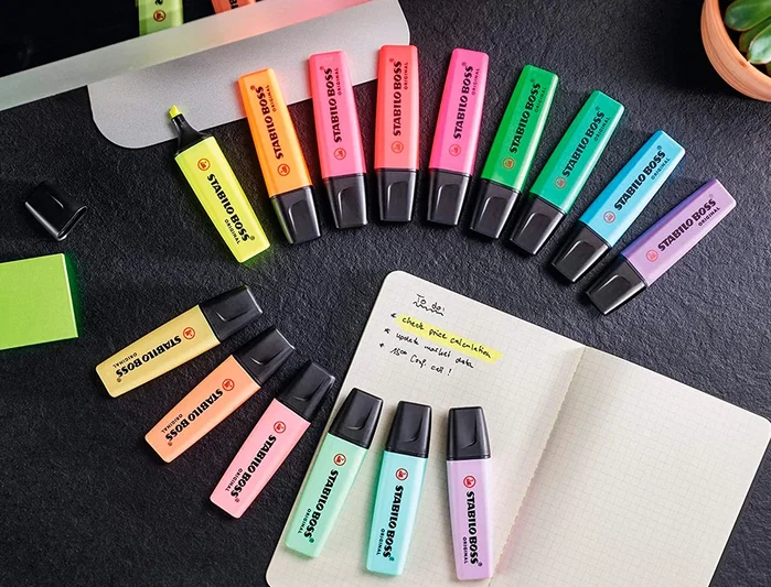 Stabilo STABILO BOSS ORIGINAL Marcador Fluorescente Pastel Gris Polvoriento (Set de 10) lifetyle
