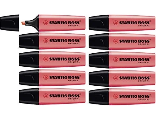 Stabilo STABILO BOSS ORIGINAL Marcador Fluorescente Rojo (Set de 10) inevitable