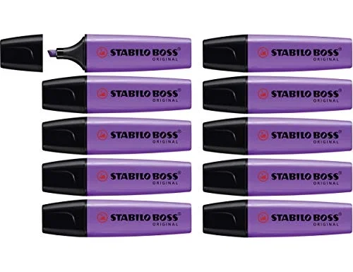 Stabilo STABILO BOSS ORIGINAL Marcador Fluorescente Lavanda (Set de 10)