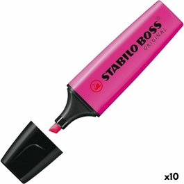 Stabilo STABILO BOSS ORIGINAL Set de 10 Marcadores Fluorescentes Violeta y Magenta